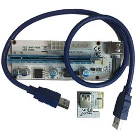 Riser PCIE x1 to x16 USB 3 Ver 008S extender