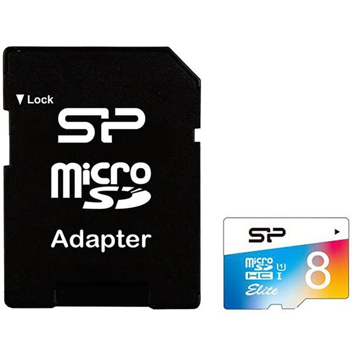 Silicon Power Color Elite MicroSD 8GB UHS-I Class 10 With Adapter