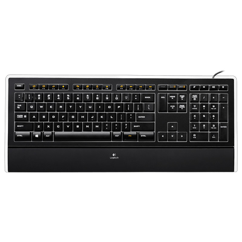 logitech illuminated k740 wired keyboard