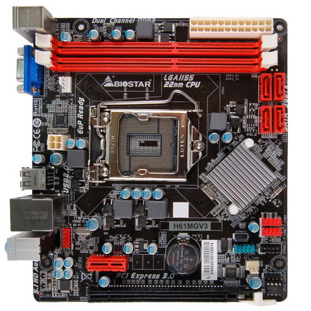 مادربرد بایوستار H61 LGA 1155 motherboard BIOSTAR H61MGV3